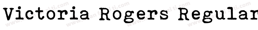 Victoria Rogers Regular字体转换